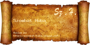 Szombat Huba névjegykártya